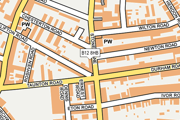 B12 8HB map - OS OpenMap – Local (Ordnance Survey) B12 8HB map - OS OpenMap – Local (Ordnance Survey)