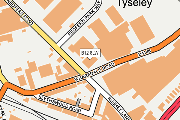 B12 8LW map - OS OpenMap – Local (Ordnance Survey) B12 8LW map - OS OpenMap – Local (Ordnance Survey)