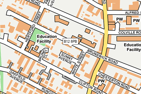 B12 8PB map - OS OpenMap – Local (Ordnance Survey) B12 8PB map - OS OpenMap – Local (Ordnance Survey)