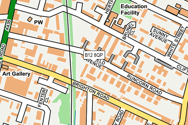 B12 8QP map - OS OpenMap – Local (Ordnance Survey) B12 8QP map - OS OpenMap – Local (Ordnance Survey)