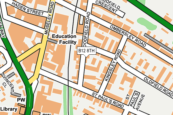 B12 8TH map - OS OpenMap – Local (Ordnance Survey) B12 8TH map - OS OpenMap – Local (Ordnance Survey)