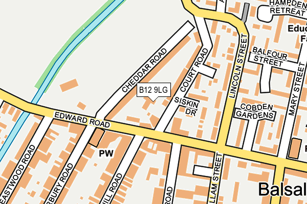 B12 9LG map - OS OpenMap – Local (Ordnance Survey) B12 9LG map - OS OpenMap – Local (Ordnance Survey)