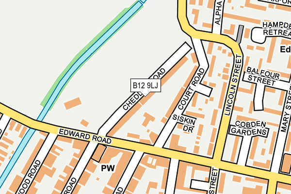 B12 9LJ map - OS OpenMap – Local (Ordnance Survey) B12 9LJ map - OS OpenMap – Local (Ordnance Survey)