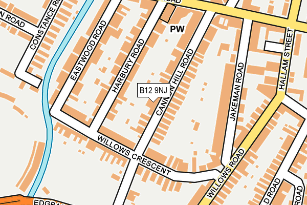 B12 9NJ map - OS OpenMap – Local (Ordnance Survey) B12 9NJ map - OS OpenMap – Local (Ordnance Survey)