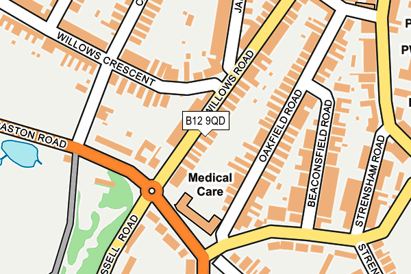 B12 9QD map - OS OpenMap – Local (Ordnance Survey) B12 9QD map - OS OpenMap – Local (Ordnance Survey)