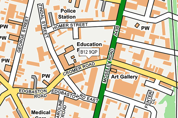 B12 9QP map - OS OpenMap – Local (Ordnance Survey) B12 9QP map - OS OpenMap – Local (Ordnance Survey)