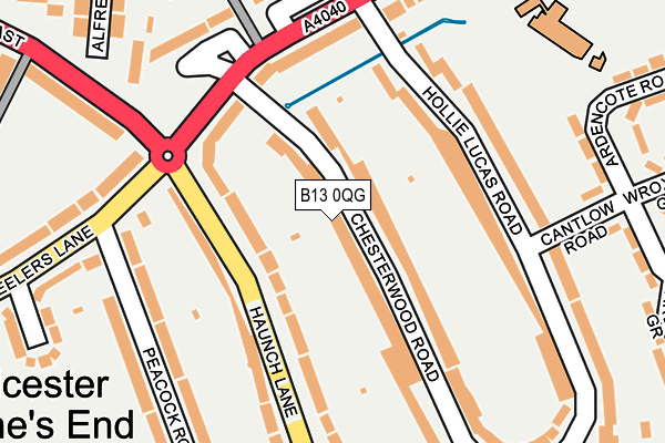 B13 0QG map - OS OpenMap – Local (Ordnance Survey) B13 0QG map - OS OpenMap – Local (Ordnance Survey)