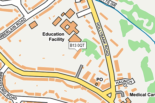 B13 0QT map - OS OpenMap – Local (Ordnance Survey) B13 0QT map - OS OpenMap – Local (Ordnance Survey)
