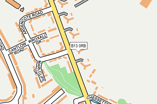 B13 0RB map - OS OpenMap – Local (Ordnance Survey) B13 0RB map - OS OpenMap – Local (Ordnance Survey)