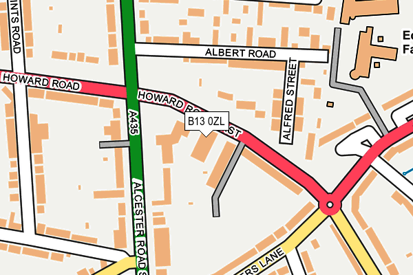 B13 0ZL map - OS OpenMap – Local (Ordnance Survey) B13 0ZL map - OS OpenMap – Local (Ordnance Survey)