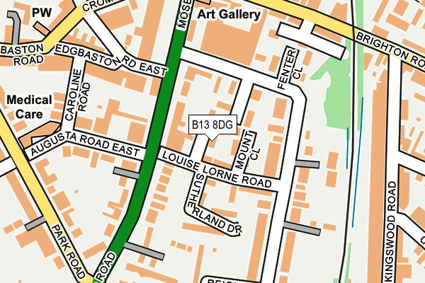 B13 8DG map - OS OpenMap – Local (Ordnance Survey) B13 8DG map - OS OpenMap – Local (Ordnance Survey)