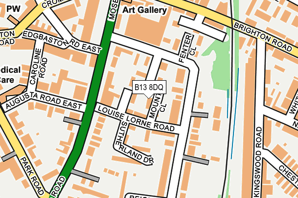 B13 8DQ map - OS OpenMap – Local (Ordnance Survey) B13 8DQ map - OS OpenMap – Local (Ordnance Survey)