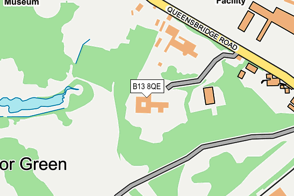 B13 8QE map - OS OpenMap – Local (Ordnance Survey) B13 8QE map - OS OpenMap – Local (Ordnance Survey)