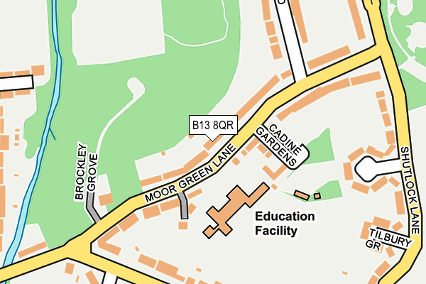 B13 8QR map - OS OpenMap – Local (Ordnance Survey) B13 8QR map - OS OpenMap – Local (Ordnance Survey)