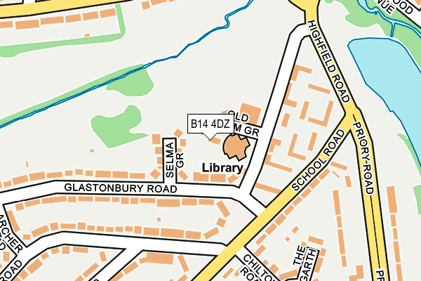 B14 4DZ map - OS OpenMap – Local (Ordnance Survey) B14 4DZ map - OS OpenMap – Local (Ordnance Survey)