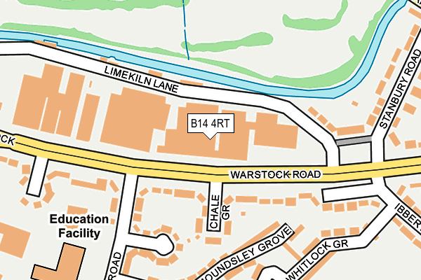 B14 4RT map - OS OpenMap – Local (Ordnance Survey) B14 4RT map - OS OpenMap – Local (Ordnance Survey)