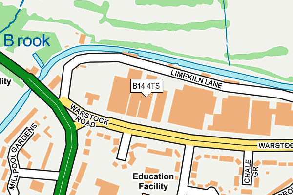 B14 4TS map - OS OpenMap – Local (Ordnance Survey) B14 4TS map - OS OpenMap – Local (Ordnance Survey)