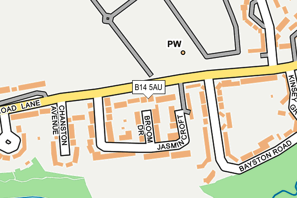 B14 5AU map - OS OpenMap – Local (Ordnance Survey) B14 5AU map - OS OpenMap – Local (Ordnance Survey)
