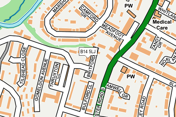B14 5LJ map - OS OpenMap – Local (Ordnance Survey) B14 5LJ map - OS OpenMap – Local (Ordnance Survey)
