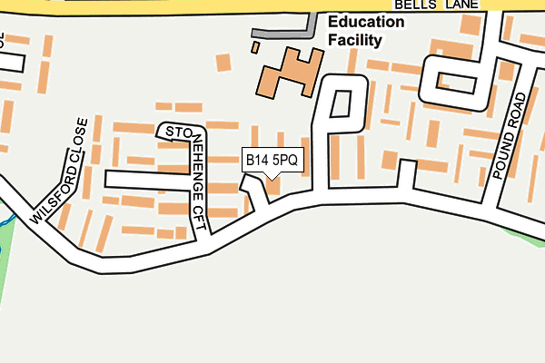 B14 5PQ map - OS OpenMap – Local (Ordnance Survey) B14 5PQ map - OS OpenMap – Local (Ordnance Survey)