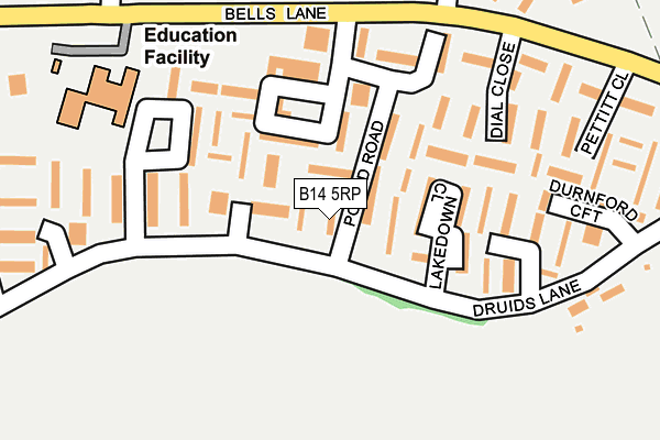 B14 5RP map - OS OpenMap – Local (Ordnance Survey) B14 5RP map - OS OpenMap – Local (Ordnance Survey)