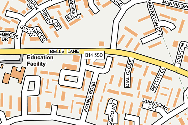 B14 5SD map - OS OpenMap – Local (Ordnance Survey) B14 5SD map - OS OpenMap – Local (Ordnance Survey)