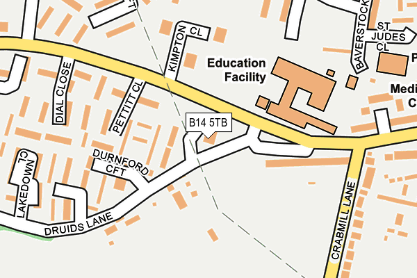 B14 5TB map - OS OpenMap – Local (Ordnance Survey) B14 5TB map - OS OpenMap – Local (Ordnance Survey)