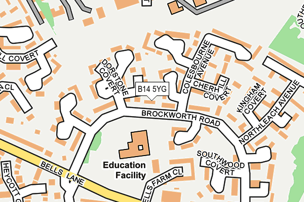 B14 5YG map - OS OpenMap – Local (Ordnance Survey) B14 5YG map - OS OpenMap – Local (Ordnance Survey)