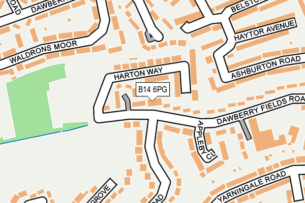 B14 6PG map - OS OpenMap – Local (Ordnance Survey) B14 6PG map - OS OpenMap – Local (Ordnance Survey)
