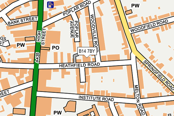B14 7BY map - OS OpenMap – Local (Ordnance Survey) B14 7BY map - OS OpenMap – Local (Ordnance Survey)
