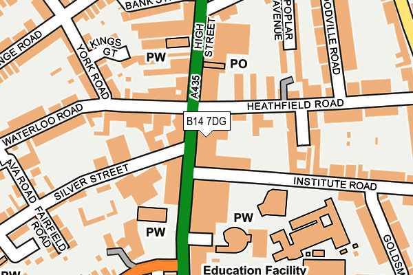 B14 7DG map - OS OpenMap – Local (Ordnance Survey) B14 7DG map - OS OpenMap – Local (Ordnance Survey)