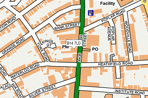 B14 7LD map - OS OpenMap – Local (Ordnance Survey) B14 7LD map - OS OpenMap – Local (Ordnance Survey)