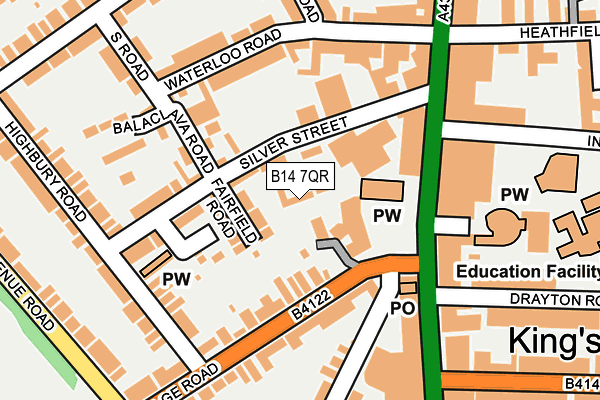 B14 7QR map - OS OpenMap – Local (Ordnance Survey) B14 7QR map - OS OpenMap – Local (Ordnance Survey)