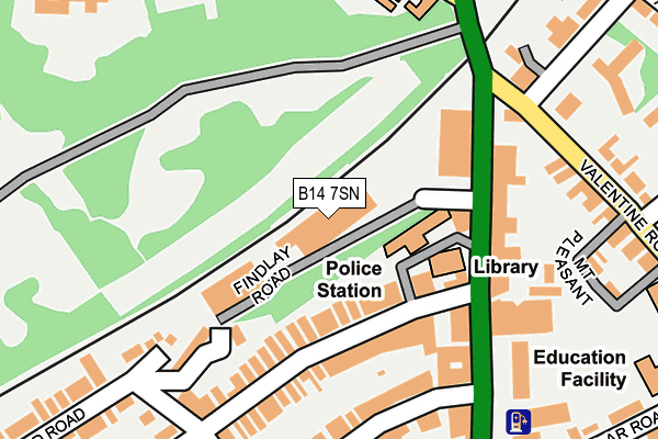B14 7SN map - OS OpenMap – Local (Ordnance Survey) B14 7SN map - OS OpenMap – Local (Ordnance Survey)