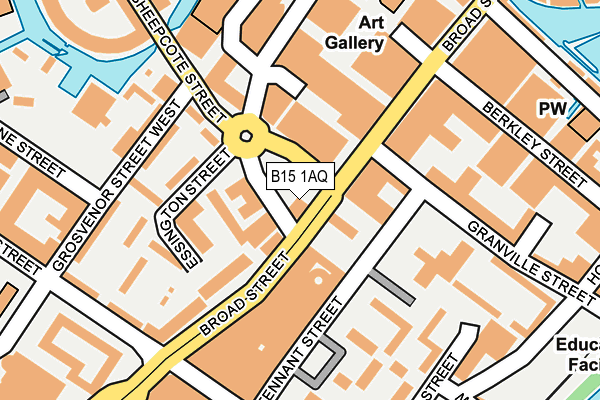 B15 1AQ map - OS OpenMap – Local (Ordnance Survey) B15 1AQ map - OS OpenMap – Local (Ordnance Survey)