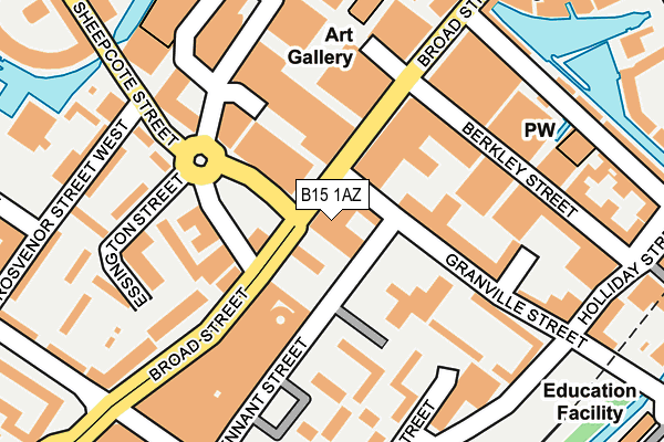 B15 1AZ map - OS OpenMap – Local (Ordnance Survey) B15 1AZ map - OS OpenMap – Local (Ordnance Survey)