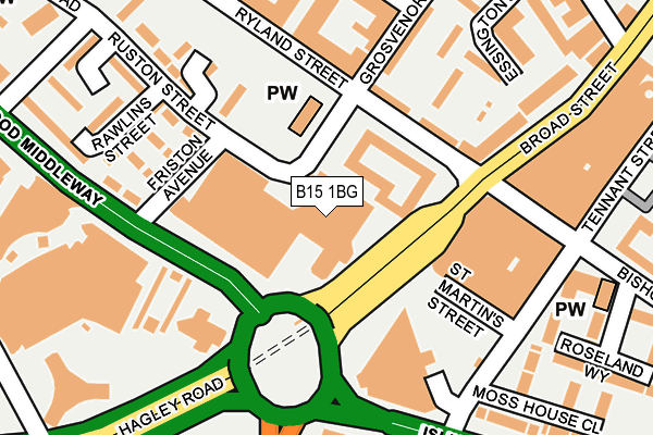B15 1BG map - OS OpenMap – Local (Ordnance Survey) B15 1BG map - OS OpenMap – Local (Ordnance Survey)