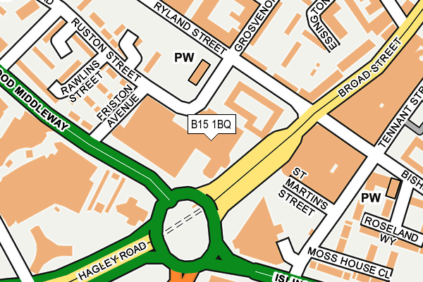 B15 1BQ map - OS OpenMap – Local (Ordnance Survey) B15 1BQ map - OS OpenMap – Local (Ordnance Survey)