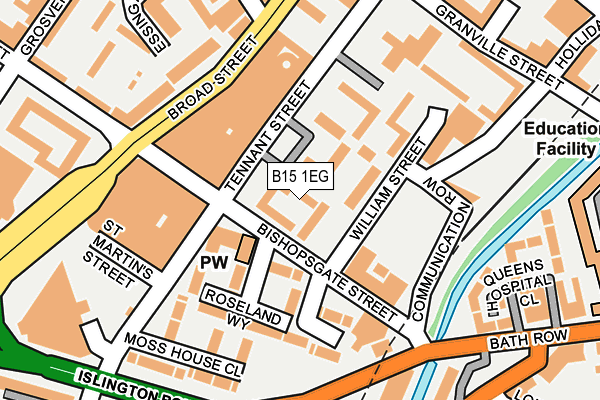 B15 1EG map - OS OpenMap – Local (Ordnance Survey) B15 1EG map - OS OpenMap – Local (Ordnance Survey)