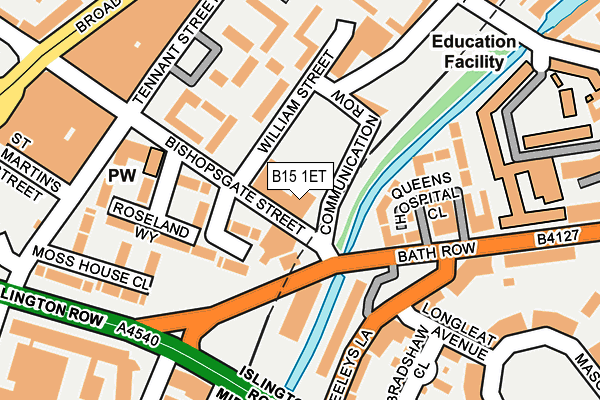 B15 1ET map - OS OpenMap – Local (Ordnance Survey) B15 1ET map - OS OpenMap – Local (Ordnance Survey)