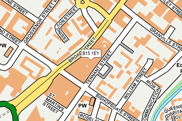 B15 1EY map - OS OpenMap – Local (Ordnance Survey) B15 1EY map - OS OpenMap – Local (Ordnance Survey)