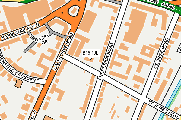 B15 1JL map - OS OpenMap – Local (Ordnance Survey) B15 1JL map - OS OpenMap – Local (Ordnance Survey)