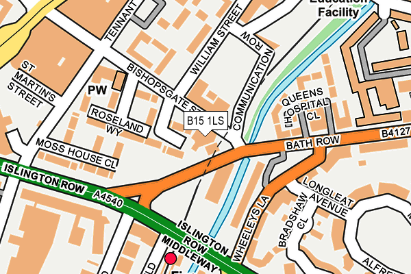 B15 1LS map - OS OpenMap – Local (Ordnance Survey) B15 1LS map - OS OpenMap – Local (Ordnance Survey)