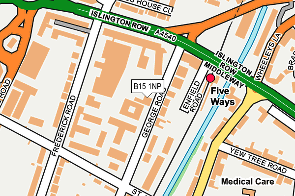 B15 1NP map - OS OpenMap – Local (Ordnance Survey) B15 1NP map - OS OpenMap – Local (Ordnance Survey)