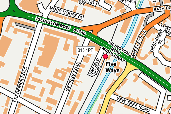 B15 1PT map - OS OpenMap – Local (Ordnance Survey) B15 1PT map - OS OpenMap – Local (Ordnance Survey)