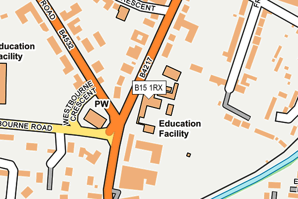 B15 1RX map - OS OpenMap – Local (Ordnance Survey) B15 1RX map - OS OpenMap – Local (Ordnance Survey)
