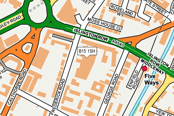 B15 1SH map - OS OpenMap – Local (Ordnance Survey) B15 1SH map - OS OpenMap – Local (Ordnance Survey)