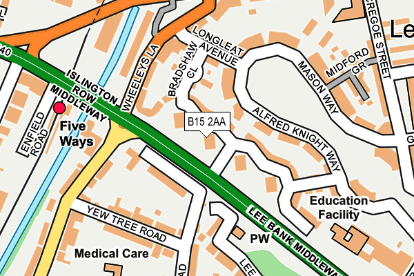 B15 2AA map - OS OpenMap – Local (Ordnance Survey) B15 2AA map - OS OpenMap – Local (Ordnance Survey)
