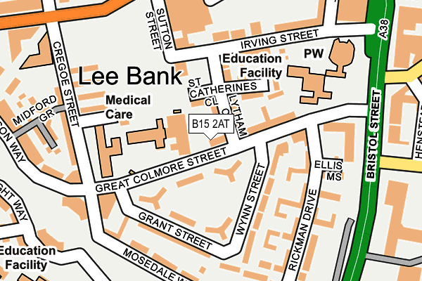 B15 2AT map - OS OpenMap – Local (Ordnance Survey) B15 2AT map - OS OpenMap – Local (Ordnance Survey)