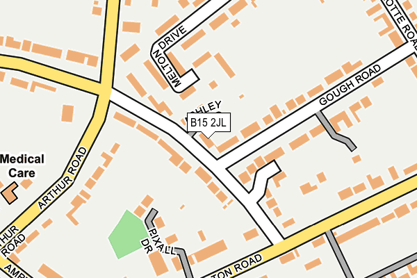 B15 2JL map - OS OpenMap – Local (Ordnance Survey) B15 2JL map - OS OpenMap – Local (Ordnance Survey)